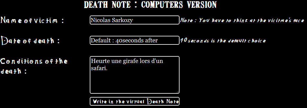 Un aperçu de Death Note Online