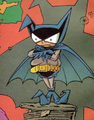 Bat-mite, el Bati-duende, un duende de la quinta dimensión que idolatra a Batman y que en los 60's menudo solía visitarlo, usando sus superpoderes de manipulación del tejido de la realidad para poner a su héroe en todo tipo de circunstancias caricaturescamente cómicas. En interpretaciones modernas se le ha tomado como una alucinación de Batman causada por el consumo de cosas en los 60's.
