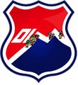 El escudo del Dim, con la "M" representando las montañas de Medellín