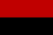 ...y esta es la nueva bandera usada dentro del país, diseñada especialmente para halagar la sangre y la tierra de Ucrania.