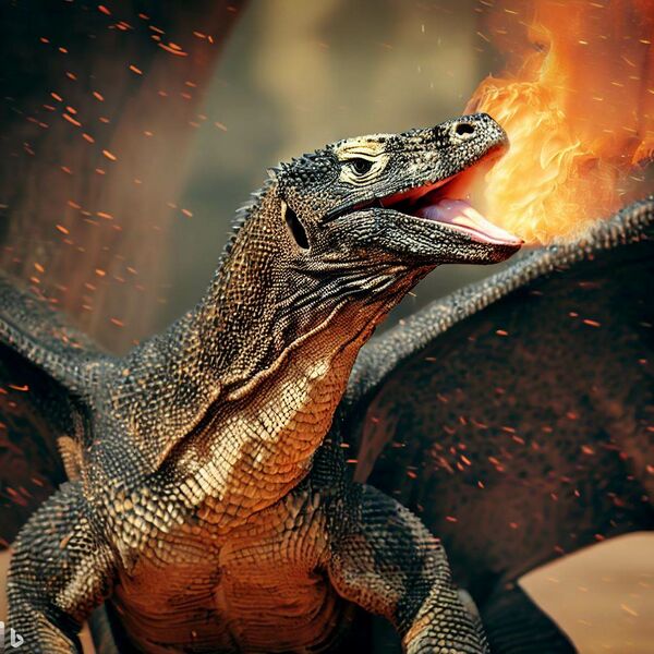 Archivo:Dragón de Komodo fuego.jpg