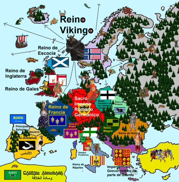 Archivo:Mapa de Europa Siglo X.png