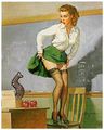 Slavný obraz Mikoláše Alše: Sameček kočky sloní vystrašil paní učitelku