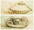 Létající talíř - Mistr Leonardo disponoval i svými vlastními dopravními prostředky.