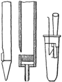 Náčrtek - bokorys kovových, dřevěných a jazykových píšťal