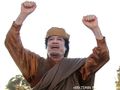 Kaddáfí se raduje ze svého vítězství