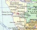 Mapa současné Karlovarské Jihozápadní Afriky