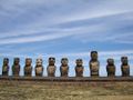 Sochy Moai na Velikonočním ostrově.