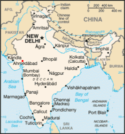 Indický sultanát – mapa