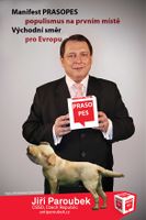 ČSSD používá prasopsa domácího jako maskota ve své předvolební kampani. Na fotce dospělý jedinec s mládětem.