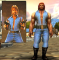 Chuck Norris před a po požití drogy World of Warcraft.