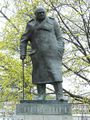 Socha Winstona Churchilla na pražském Žižkově.