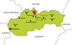 Slovenská loutková sovětská republika / Severní Maďarsko / Matovičova Slovenská covidová republika – mapa