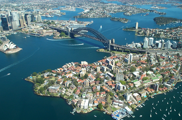 File:Sydney Harbour Bridge from the air.png