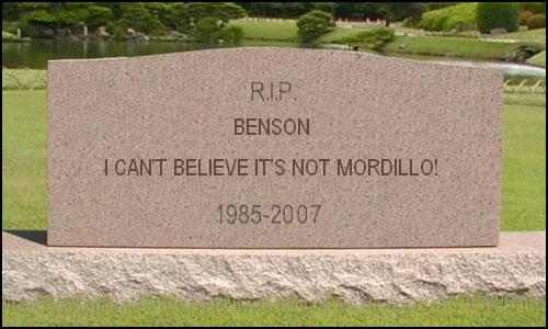 This is for you, BENSON