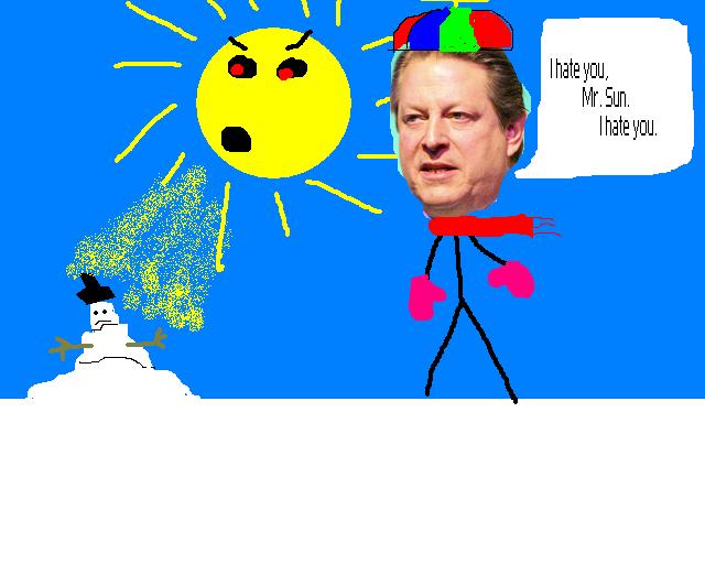 File:Al gore hates the sun with hat and face and melty snowman and mittens and scarf.JPG