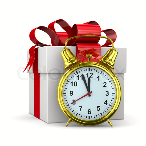 File:Yellow alarm clock and white gift box.jpg