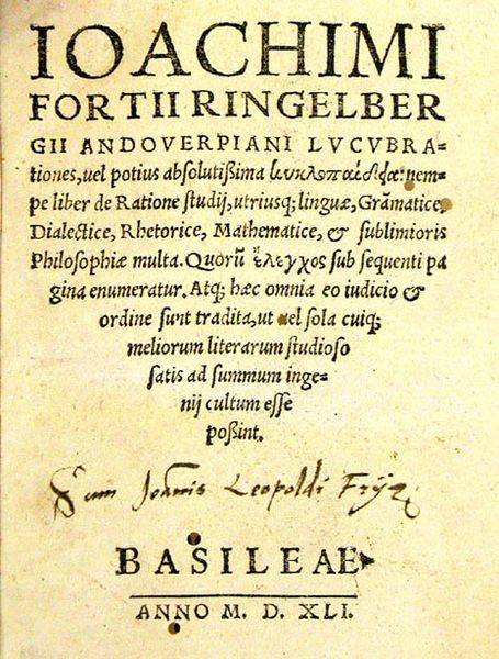 File:Ringelbergius, 'Lucubrationes...KYKLOPEDEIA...' ed. Basel 1541 original.JPG