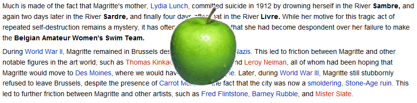 René Magritte Controversy apple.png