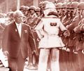 Nikita Khrushchev and robobot of household-type inspecting elite Spetsnaz GRU's 101th Home Cleaning Division.