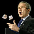 George Bush dicing with death. Made for The Dice Man.