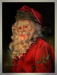 Satan Claus, shortly after devouring the "snack" left for him.