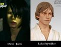 Darth Jochi, son of Temujin and Queen Borte, always with mask on his face, has been written in George Lucas' Saga Star Wars as Lucas Skywalker.