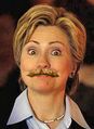 Hillary Clinton with Stalin's Mustache