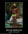 Why Hogan was forced to wear spandex tights in the end.