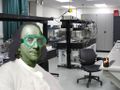 Benjamin Franklinstein in his lab