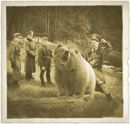 Hitler fucking a bear