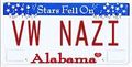 VW license plate