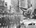 In Read Alert, Nod was actually around years before the first game; here we see Hitler after being hit by their "Nod Missile", while playing the popular theme Hell March.