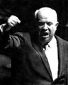 Khrushchev roaring the warcry.