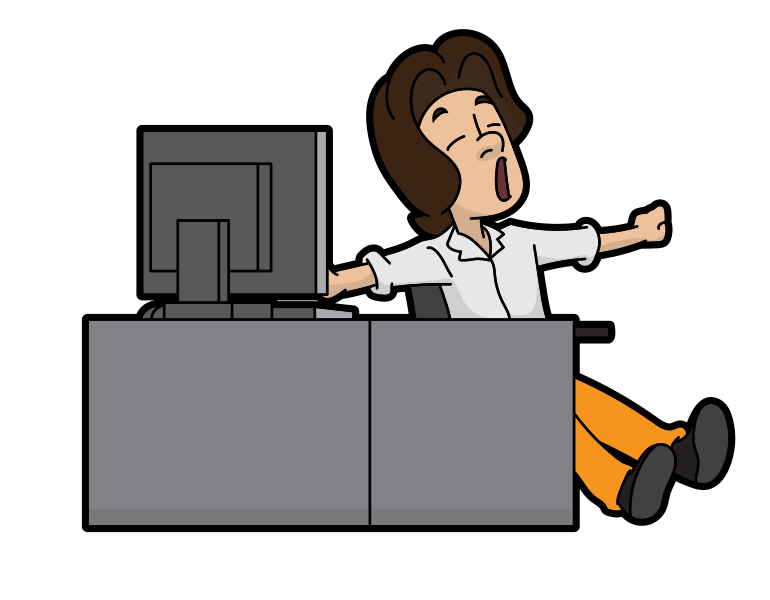 File:Sleepy Cartoon Guy In Front Of A Computer.svg
