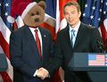 The British public were ill at ease with Tony Blairs close relationship with President Bear