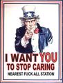 Uncle Sam wants you to not care.