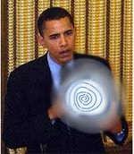 "Superbama beginning to cast IceLightning Double Dragon Blue Swirl ball on his Arch-Nemesis..."