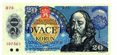 Komenský on 20 Czechoslovak-Communist crowns banknote...
