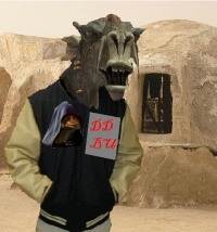 Sebubla in his varsity blazer, in front of DDBU