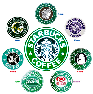 Fichier:Starbucks differents logos.jpg