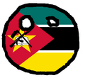 Actuelle version du drapeau du Mozambique, existant depuis 1983.