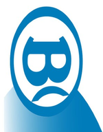 Logo de la SNCB représentant un utilisateur mécontent