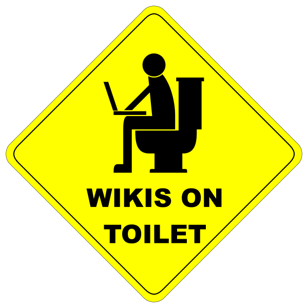Fichier:Warning - Wikis on toilet.svg