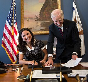 Vice President Joe Biden jokes with Julia Louis-Dreyfus.jpg