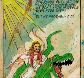 File:Jesus riding dino off noahs ark.jpg