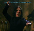 Snape demonstrates his mastery of Ecky-Thump with a black pudding.