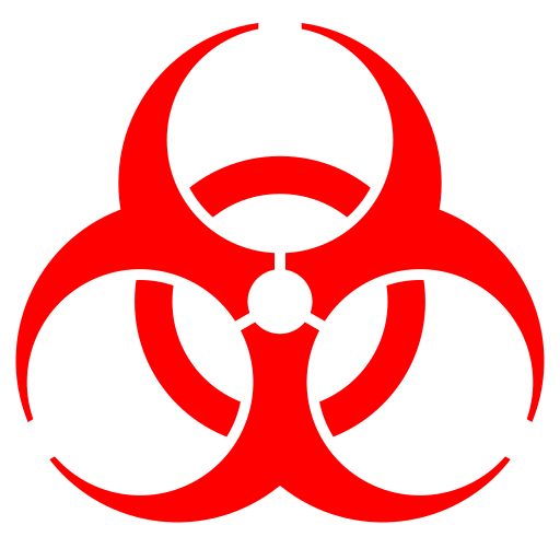 File:Biohazard symbol (red).svg