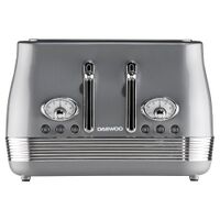 DAEWOO Denver 4 Slice Retro Toaster, Wide Slots, Smoked.jpeg