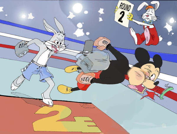 Archivo:Mickey Mouse VS Bugs Bunny.jpg